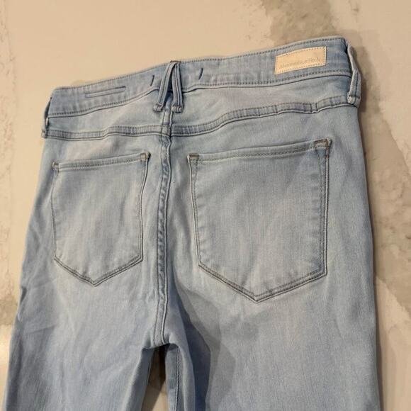 Abercrombie & Fitch The Super Skinny Ankle Mid Rise Denim Jeans Women's 28 Blue - Picture 6 of 9